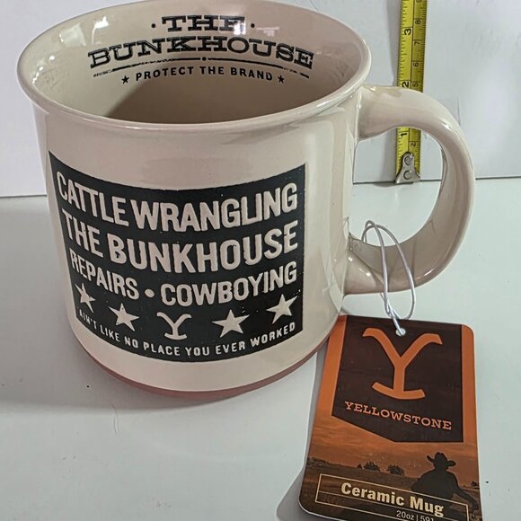Yellowstone TV Series 20 oz Coffee Mug: The Bunkhouse - Protect the Brand - Picture 1 of 5